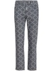 monogram-jacquard straight-leg jeans