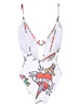 graphic-print swimsuit