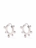 medium sphere hoop earrings