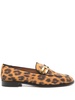 Brown Leopard Print Suede Loafers