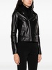 crystal-embellished leather biker jacket