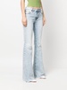 low-rise flared jeans