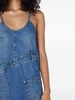 asymmetric cotton denim dress