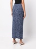 ribbed marl-knit maxi skirt