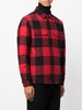 plaid check-print shirt jacket