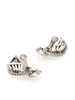 crystal shell clip-on earrings