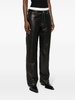 leather straight-leg trousers