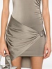 asymmetric draped minidress