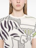 zebra-print cotton T-shirt