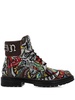 Mid Tattoo leather ankle boots