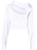 Alexander Wang Cropped Wrapped Front Shirt Clothing