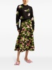 floral-print A-line skirt