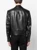 Black Zip Leather Biker Jacket