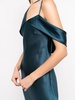 bias-cut one-shoulder gown