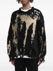 painterly-print distressed jumper