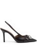 95mm slingback leather pumps