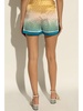 monogram print silk shorts