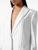 crystal-pinstripe cady blazer