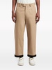 cotton straight-leg trousers