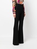 high-waist flared wool trousers