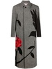 Harris-tweed embroidered long coat