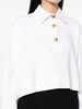 long-sleeve crop polo shirt