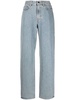 light-wash wide-leg jeans