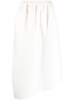 asymmetric cotton midi skirt