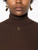 logo-plaque ribbed jumper