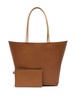 open-top leather tote bag