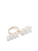 18kt yellow gold Collection Line Balance pearl loop ring