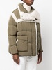 faux shearling-trim padded coat