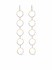 14kt yellow gold FiveTier Halfmoon diamond earring