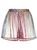 Zigzag-print high-waisted shorts