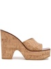 Paulita 120mm cork wedge mules