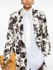 floral-print silk coat