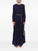 Empire logo belted maxi dress