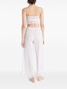 lace-trim cotton trousers