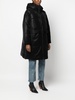 faux suede oversized puffer coat