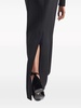 virgin-wool satin maxi skirt