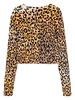 animal-print knitted top