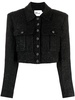 Self Portrait Black Boucle Cropped Jacket