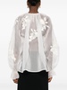 floral-lace organza blouse