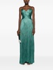 Green Rovena Pleated Maxi Dress