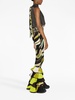 Fiamme-print ruffled trousers