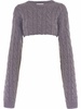 cable knit cropped cashmere jumper