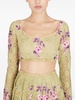 Pansy Sauvages floral-embroidered crop top