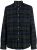 check-pattern button-up shirt