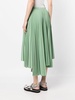 asymmetric pleated skirt