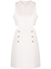 cut-out tweed minidress